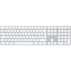 Clavier Apple Magic Keyboard A1843 avec pavé numérique AZERTY sans fil - Argent/Blanc