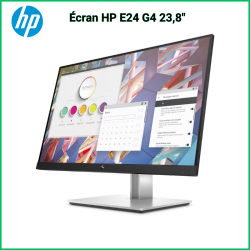 Écran HP E24 G4 23,8" FHD | Mode faible lumière bleue, HDMI, DisplayPort, VGA - Garantie 12 mois