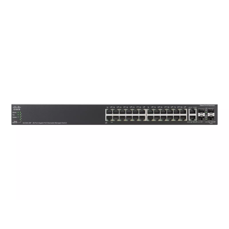 Cisco SG500-28P Switch Ethernet Gigabit 28 Ports – Reconditionné – Garantie 2 ans Cisco SG500-28P Switch Ethernet Gigabit 28 Ports – Reconditionné – Garantie 2 ans