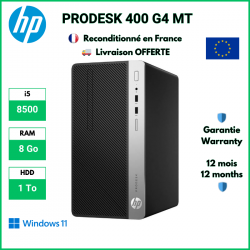 HP ProDesk 400 G4 MT i5-8500, 8 Go RAM, 1 To HDD, Windows 11 Pro | Reconditionné