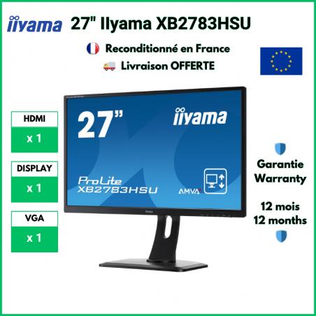 IIYAMA PROLITE XB2783HSU 27" Full HD LED, HDMI, DisplayPort, VGA, 4 ms | Moniteur Reconditionné