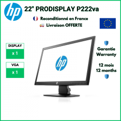 HP PRODISPLAY P222va 22" Full HD TFT VA LED - Reconditionné - Display Port - Garantie 12 Mois